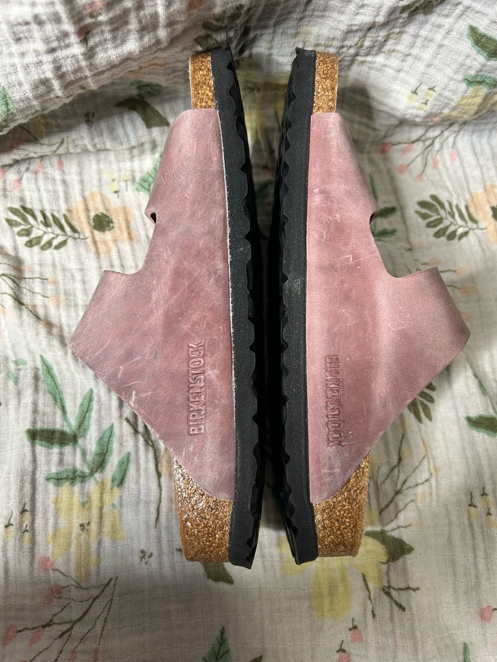 Birkenstock Arizona Big Buckle Pink Purple Oiled Leather Sandals EXQUISITE - Picture 5 of 6